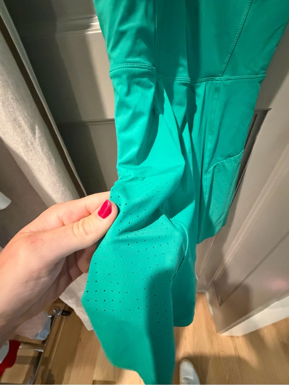 All in motion green Athletic Tank Dress with Front Zip - Picture 3 of 6